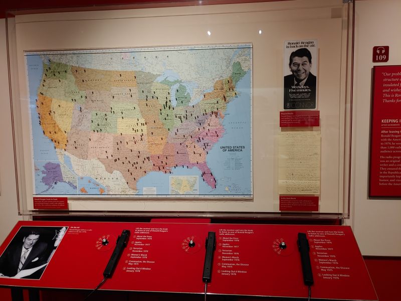 Photo from the Reagan Presidential Museum about the 1975-1979 radio show.